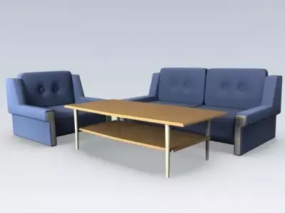 Furniture assets Free low-poly 3D model