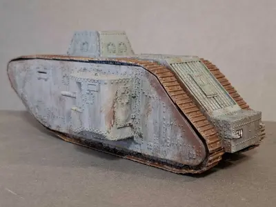 German World War One Tank A7vu 3D print model