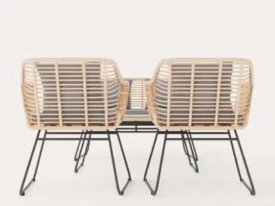 Mons sofa set Low-poly 3D model