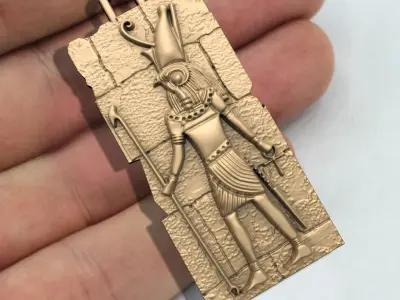 HORUS KING PENDANT   WALL DECORATION ANCIENT EGYPT M02 3D print model