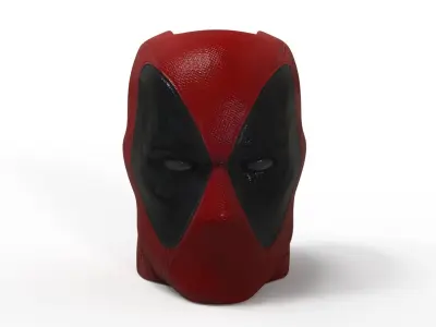 Sculpted DEADPOOL HEAD PENCIL HOLDER 3D model 3D print model