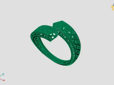 Two Head Women Ring 3DM Womens Ring 3d models 3D print model 3D print model shop