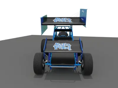 3D Model of a Sprint Car by Media Pixel 3D model