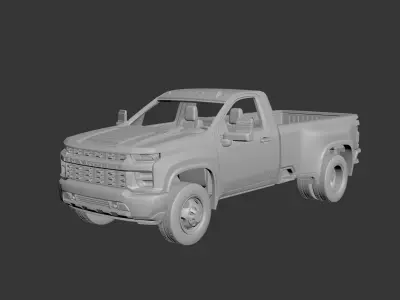 Chevrolet Silverado 3500 Regular Cab 2022 3D print model