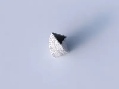 Vase twist tipped triangle with fine mosaic plates 3D print model