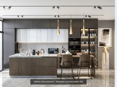 Kitchen parametric Resizable  Collection No 3  of 16 Scenes