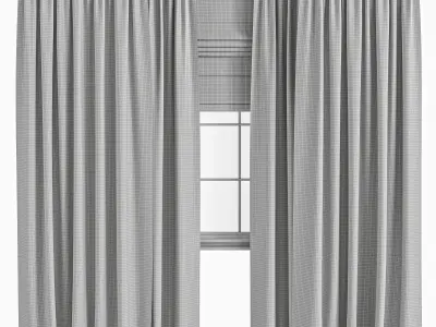 Curtain modern 6 3D model
