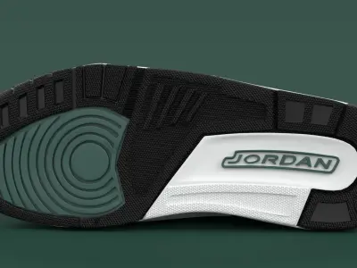 Air Jordan Legacy 312 Low Oxidized Green  Low-poly 3D model