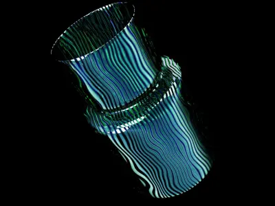 Blue Wave Vase 3D model