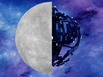 Autonomous Spacecraft - Planet 3D Model Animated  Low-poly 3D model