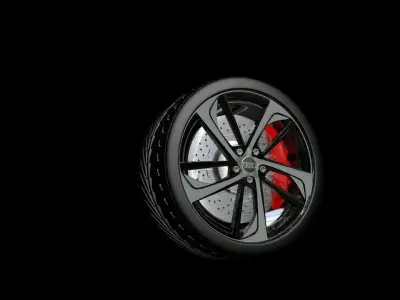 2019 Audi S-line sedan wheel  3D model