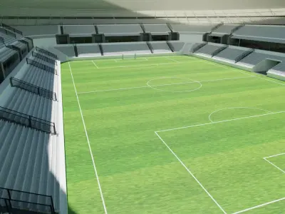 Soccer Stadium Low-poly 3D model 8