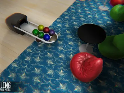 Bowling - interior and propsBowling - interior and props Low-poly 3D model
