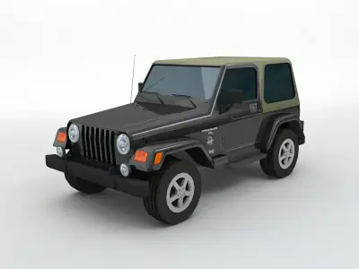 Jeep Wrangler 4x4 Low-poly 3D model