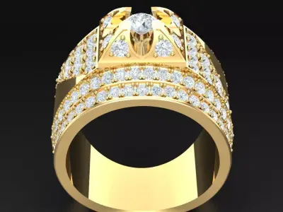 Luxury Men Rings Designs 5MR094 3D print model