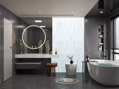 Bathroom 014 Low-poly 3D model