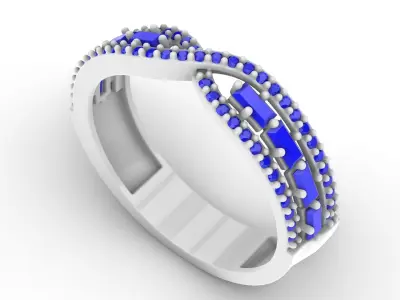 Jewelry Diamond Ring Model RG98 Free 3D print model