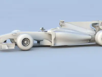 Ferrari F10 Formula 1 2010 No texture 3D model