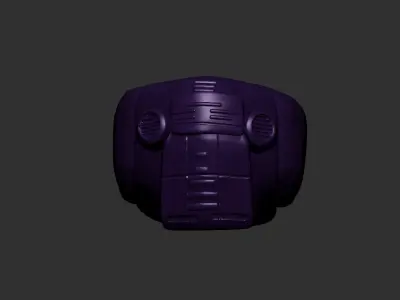 helmet high poly sculpt 3d printable  3D model 22