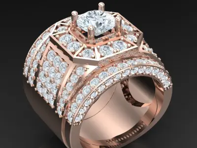 Luxury Men Rings Designs 4MR056 3D print model