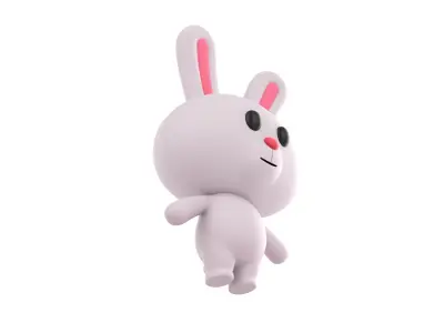 Character055 Rigged Rabbit 3D model