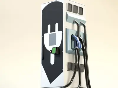 Elrctric Car Charger Model Free 3D model