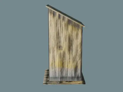 Old Outhouse Low-poly 3D model