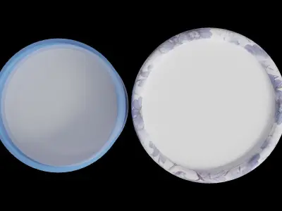 Blue Chamomile Boxed Soy Candle Low-poly 3D model