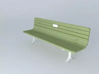 Green bench Free 3D model