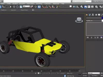 Buggy Car Low-poly 3D model