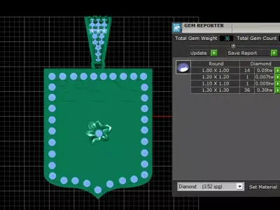 Racing Shield Pendant  3D print model