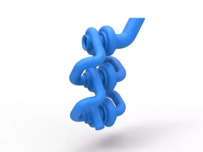 Turbocharger Version 3 Scale 1 to 25 3D print model