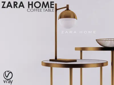 Zara Home - ABLE MARBLE GOLD NEST 3D model
