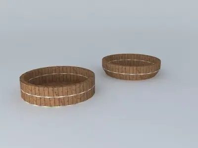 bowls bowls wooden Free 3D model