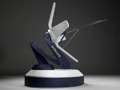 satellite 04 Low-poly 3D model