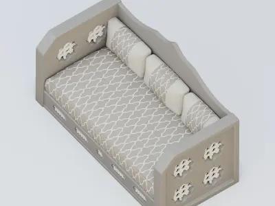 Classic Moroccan sofa 3D model
