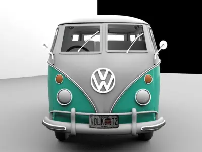 Volkswagen Samba T1 Bus 3D Model Low-poly 3D model Low-poly 3D model