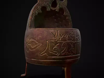 Engraved Metal Perfume Holder Low-poly 3D model