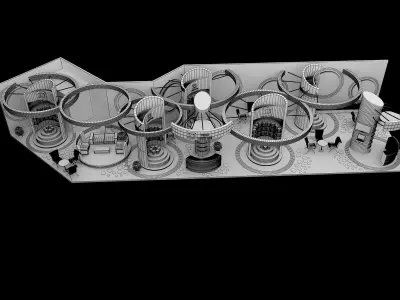  Booth Exhibition Stand a461b 3D model