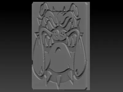 Bulldog head 3D print model