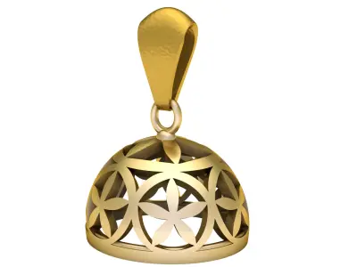 NOBLE FLOWER PENDANT 3D PRINTABLE MODEL 3D print model