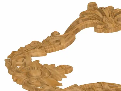 Carved picture frame STL 3D model 92