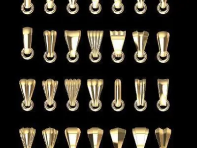 Bail Pendant 3D model Texture 3D print model  3D print model