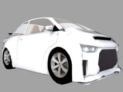 Futuristic Car AAA Low-poly 3D model