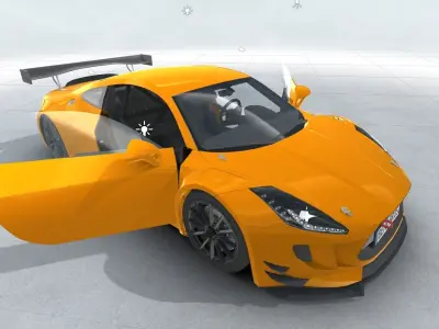 Generic Sports Car GT3 Realtime Low-poly 3D model