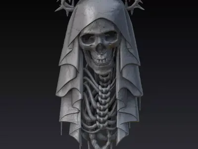 Death skull 3d stereolithography files for printing applications 3D model
