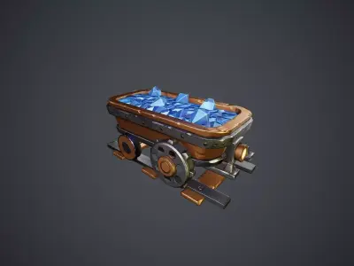 Stylish mining truck Low-poly 3D model