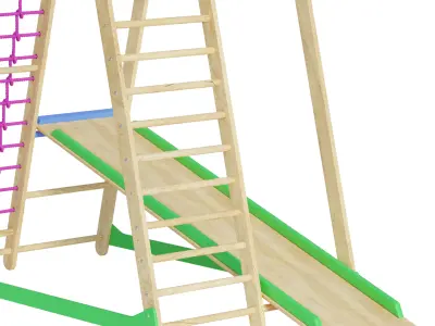 Childrens sports bunk BambinoWood 3D model