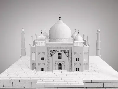Taj Mahal Low-poly 3D model