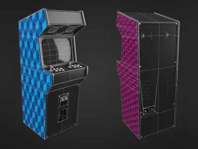 Arcade Machine Low-poly 3D model